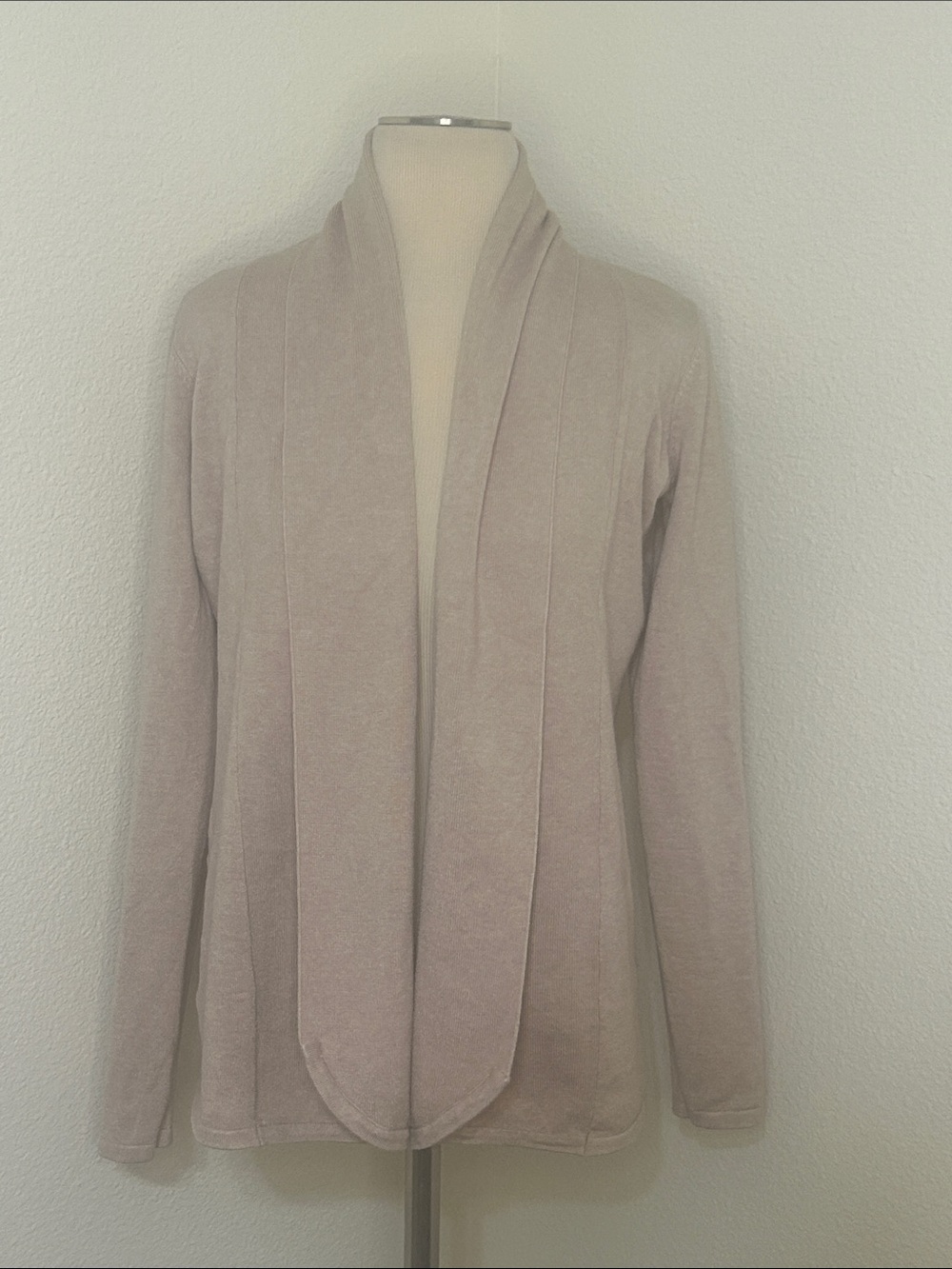 Elegant Lightweight Cyrus Sweater Cardigan Taupe L Large